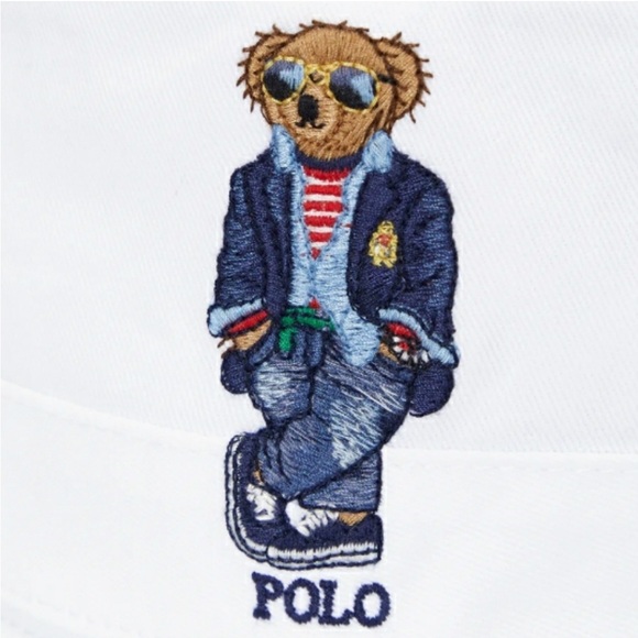 Polo Ralph Lauren Loft Embroidered Cotton-Twill Bucket Hat, S/M, White. - Picture 7 of 9